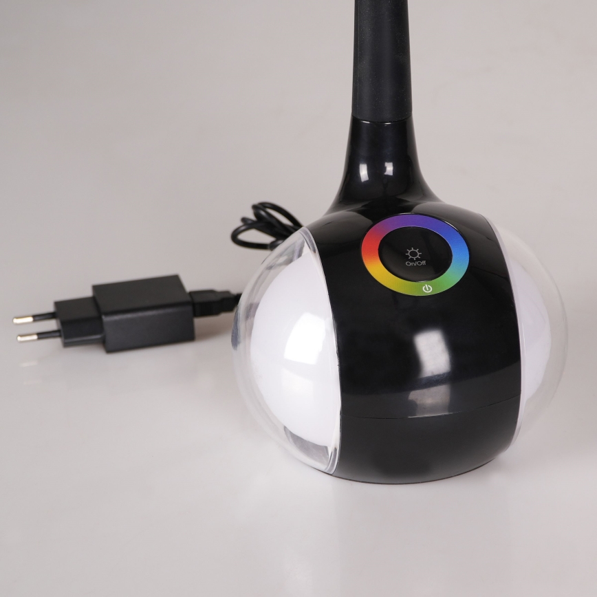 LED bordlampe m. RGBW-farver og touch-funktion dæmpbar COSMOS LED/6,5W/230V sort