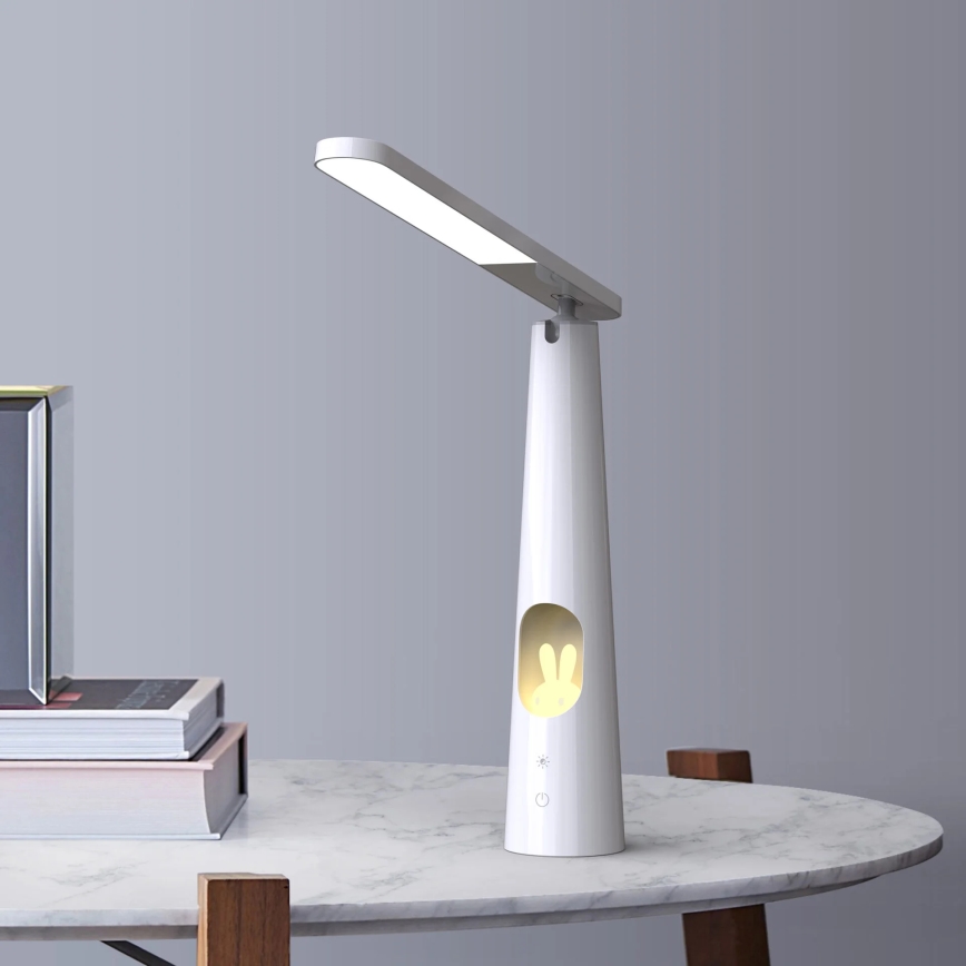 LED bordlampe m. touch-funktion dæmpbar BUNNY LED/7W/230V 2700/4000/6500K hvid