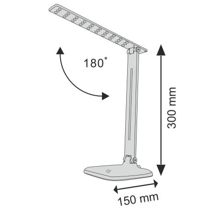 LED bordlampe m. touch-funktion dæmpbar JOWI LED/8W/230V hvid