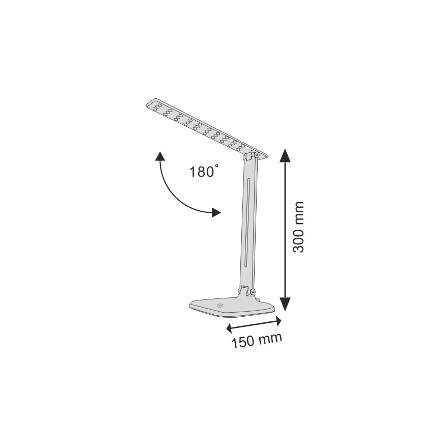 LED bordlampe m. touch-funktion dæmpbar JOWI LED/8W/230V sort