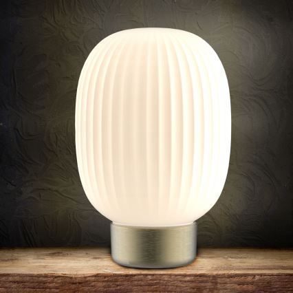 LED bordlampe m. touch-funktion dæmpbar LATTE LED/1,8W/5V USB 2000 mAh guldfarvet/hvid