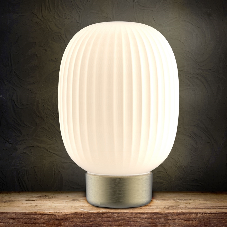 LED bordlampe m. touch-funktion dæmpbar LATTE LED/1,8W/5V USB 2000 mAh guldfarvet/hvid