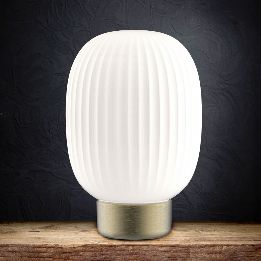 LED bordlampe m. touch-funktion dæmpbar LATTE LED/1,8W/5V USB 2000 mAh guldfarvet/hvid