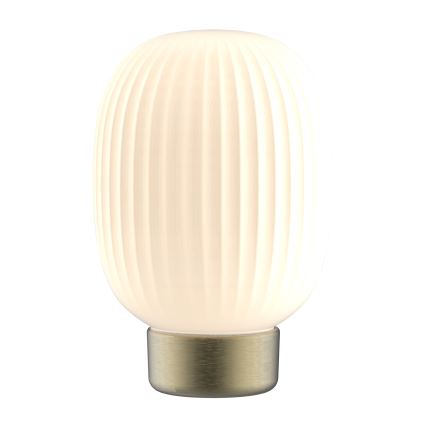 LED bordlampe m. touch-funktion dæmpbar LATTE LED/1,8W/5V USB 2000 mAh guldfarvet/hvid