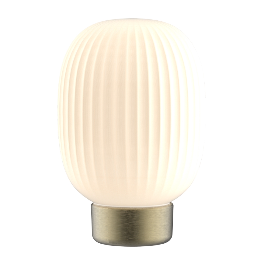 LED bordlampe m. touch-funktion dæmpbar LATTE LED/1,8W/5V USB 2000 mAh guldfarvet/hvid