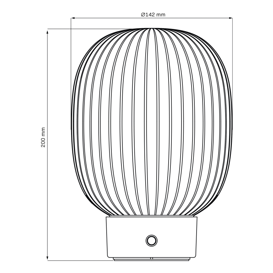 LED bordlampe m. touch-funktion dæmpbar LATTE LED/1,8W/5V USB 2000 mAh guldfarvet/hvid