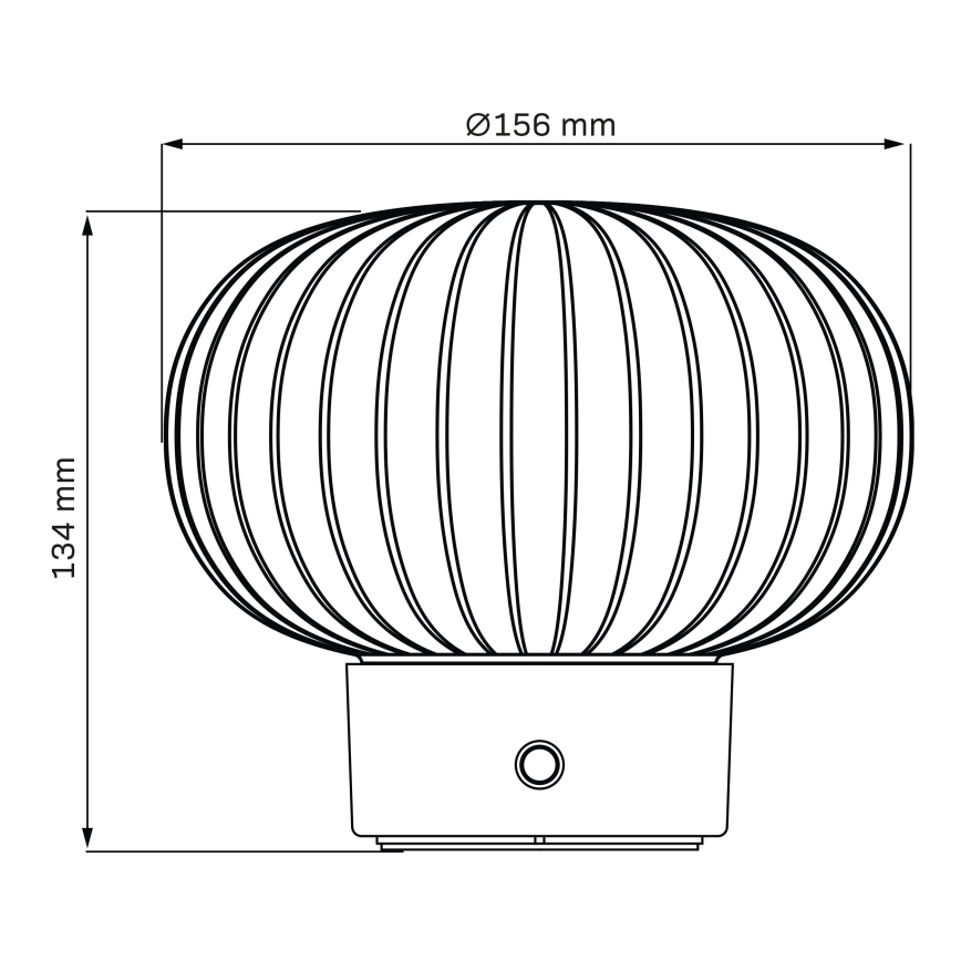 LED bordlampe m. touch-funktion dæmpbar LATTE LED/1,8W/5V USB 2000 mAh mat krom/hvid