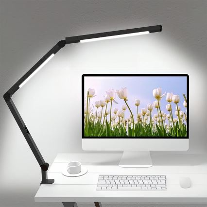 LED Dæmpbar touch-funktion fleksibel bordlampe POINTIQ LED/12W/230V 3000/4000/5000/6500K CRI 92 sort