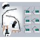 LED Dæmpbar touch-funktion flexible bordlampe LED/12W/230V 3000/4000/5000/6500K CRI 92 sort