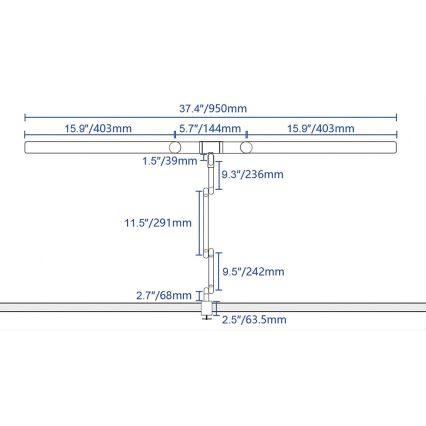 LED Dæmpbar touch-funktion fleksibel bordlampe POINTIQ LED/24W/230V 3000-6500K CRI 92 sort