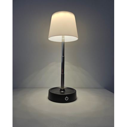 LED bordlampe m. touch-funktion dæmpbar LED/3W/5V USB 800 mAh hvid