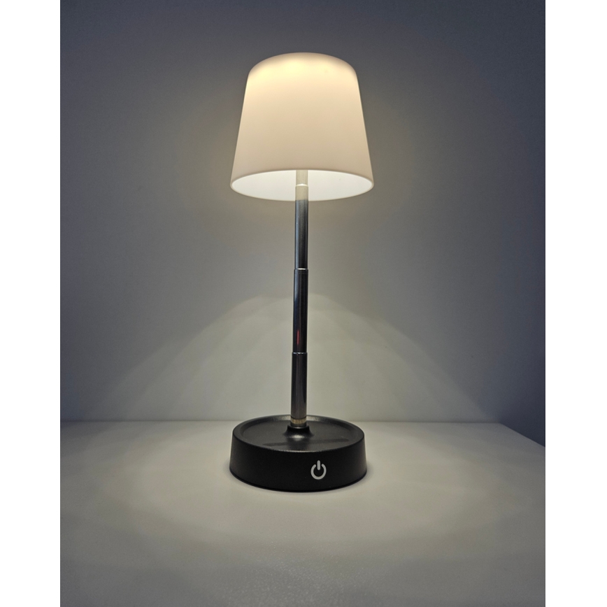 LED bordlampe m. touch-funktion dæmpbar LED/3W/5V USB 800 mAh hvid