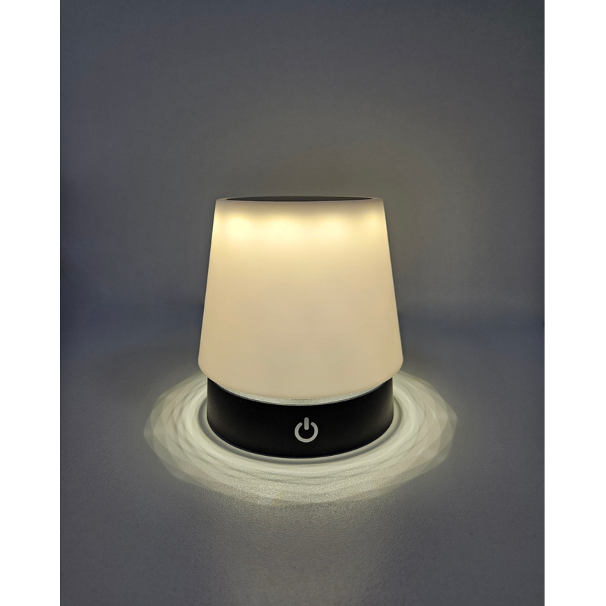 LED bordlampe m. touch-funktion dæmpbar LED/3W/5V USB 800 mAh hvid