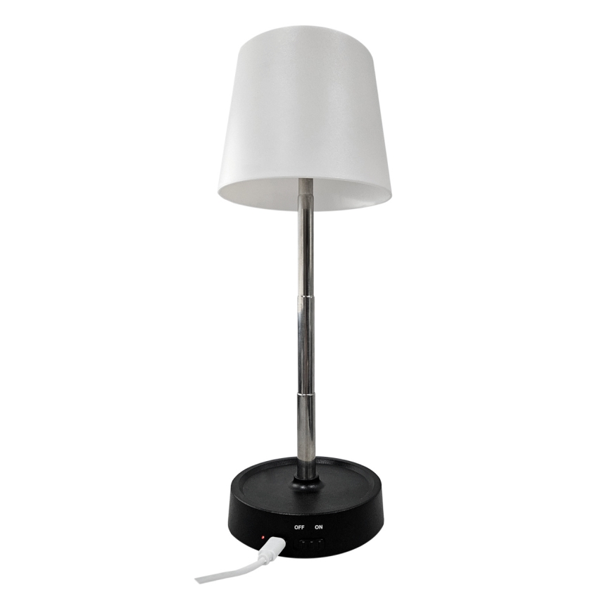 LED bordlampe m. touch-funktion dæmpbar LED/3W/5V USB 800 mAh hvid