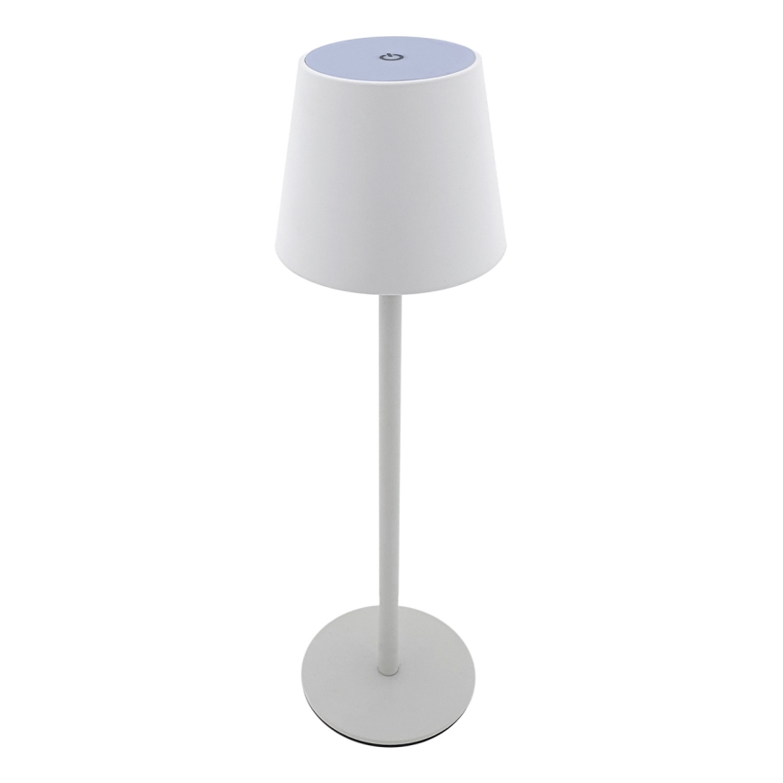 LED bordlampe m. touch-funktion dæmpbar LED/5W/5V USB 1200 mAh hvid
