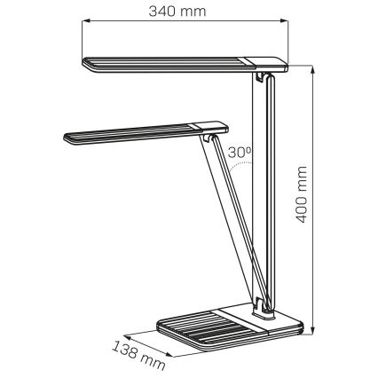 LED bordlampe m. touch-funktion dæmpbar PRESTIGE LED/12W/230V 2700/4000K/6500K sort