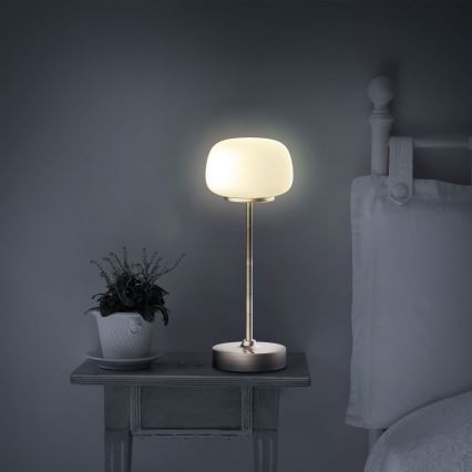 LED bordlampe m. touch-funktion dæmpbar RIMINI LED/2W/5V USB 2000 mAh guldfarvet/hvid