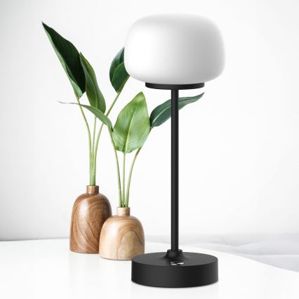 LED bordlampe m. touch-funktion dæmpbar RIMINI LED/2W/5V USB 2000 mAh sort/hvid