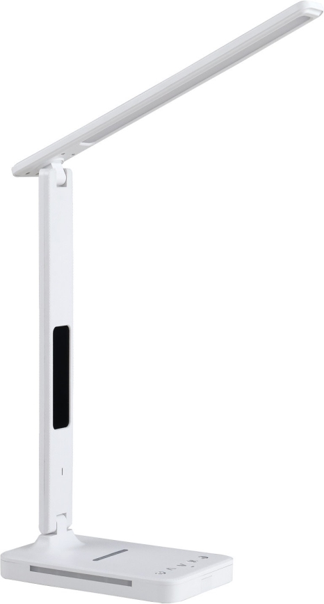 LED bordlampe m. trådløs opladning dæmpbar QI, display og USB-port LED/7W/230V 3000-6000K hvid