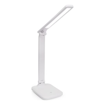 LED Bordlampe m. trådløs opladning og touch-funktion dæmpbar og USB-port REMUS LED/5W/230V hvid
