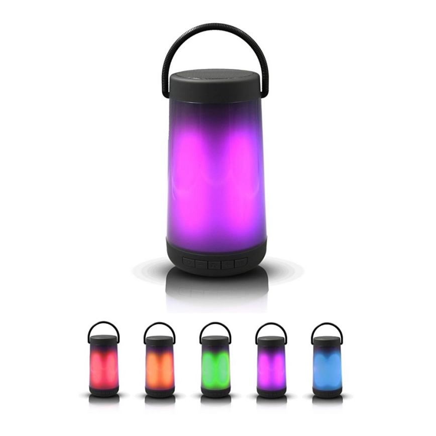 LED bordlampe med Bluetooth-højtaler RGB 5W/3,7V 2000 mAh