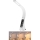 LED bordlampe med display dæmpbar LEATHER LED/7W/230V hvid