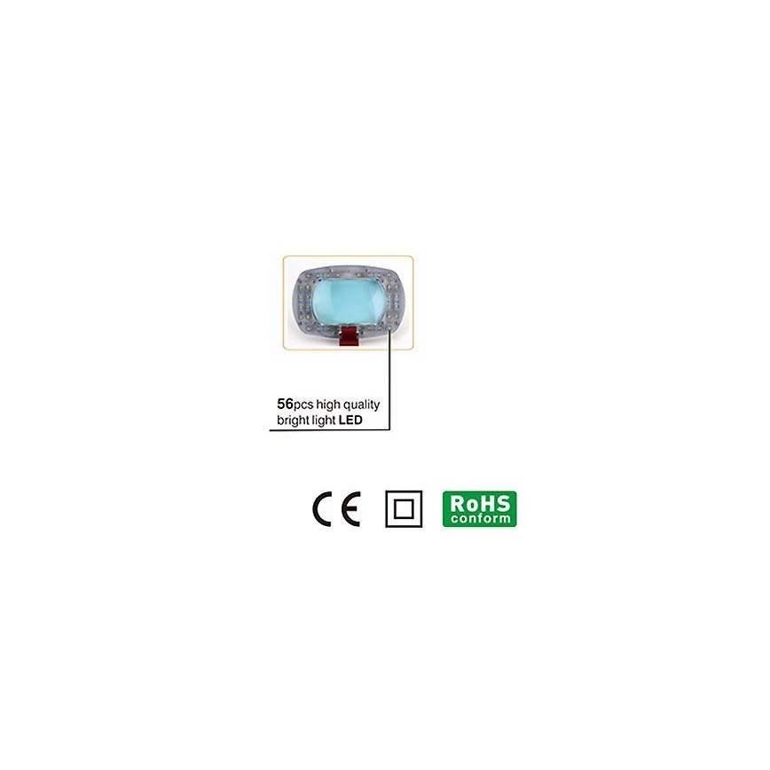 LED bordlampe med forstørrelsesglas LED/7W/230V 6500K hvid