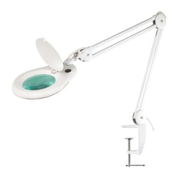 LED bordlampe med forstørrelsesglas LED/9W/230V hvid