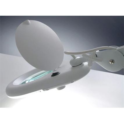 LED bordlampe med forstørrelsesglas LED/9W/230V hvid
