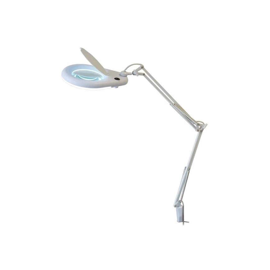 LED bordlampe med forstørrelsesglas LED/9W/230V hvid/skinnende krom