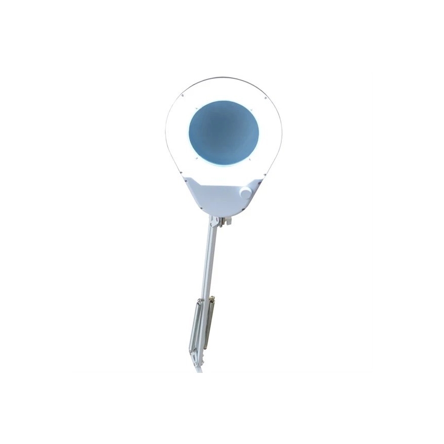 LED bordlampe med forstørrelsesglas LED/9W/230V hvid/skinnende krom
