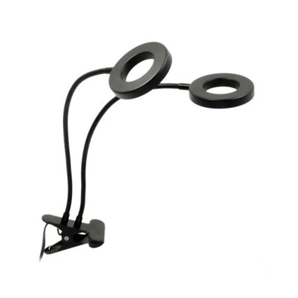 LED bordlampe med klemme til plantevækst dæmpbar og fleksibel VITARO 2xLED/4W/230V sort