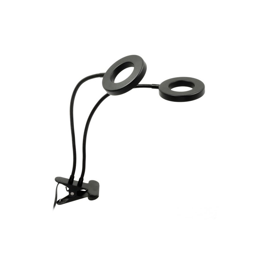 LED bordlampe med klemme til plantevækst dæmpbar og fleksibel VITARO 2xLED/4W/230V sort