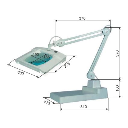 LED bordlampe med lup LED/12W/12/230V