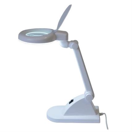 LED bordlampe med lup LED/6W/230V hvid