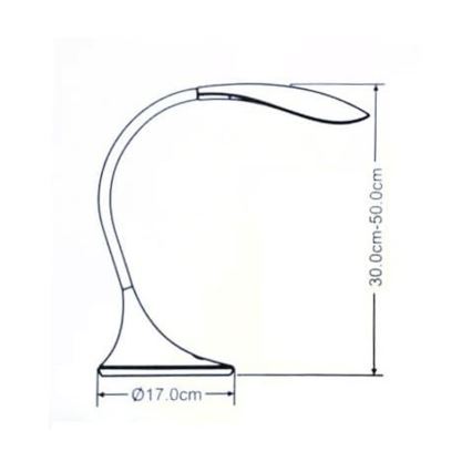 LED Bordlampe med touch dæmpning VIPER LED/5,5W/230V antik sort
