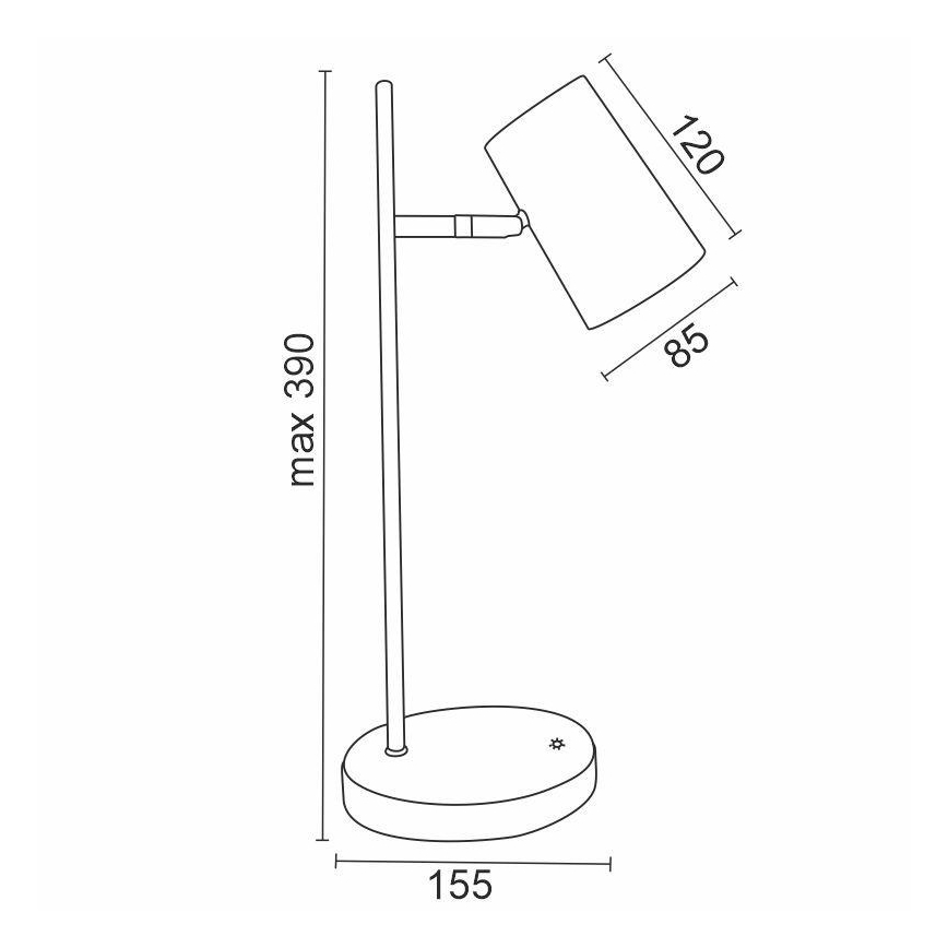 LED bordlampe med touch-funktion dæmpbar ALICE LED/5W/230V hvid