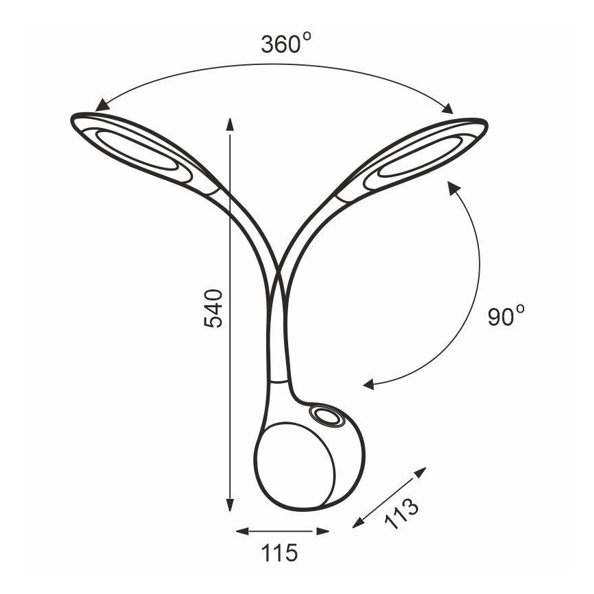 LED bordlampe med touch-funktion dæmpbar RGB-farver EMILY LED/7W/230V
