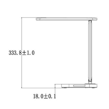 LED bordlampe med touch-funktion og USB-port dæmpbar KIARA LED/7W/230V hvid