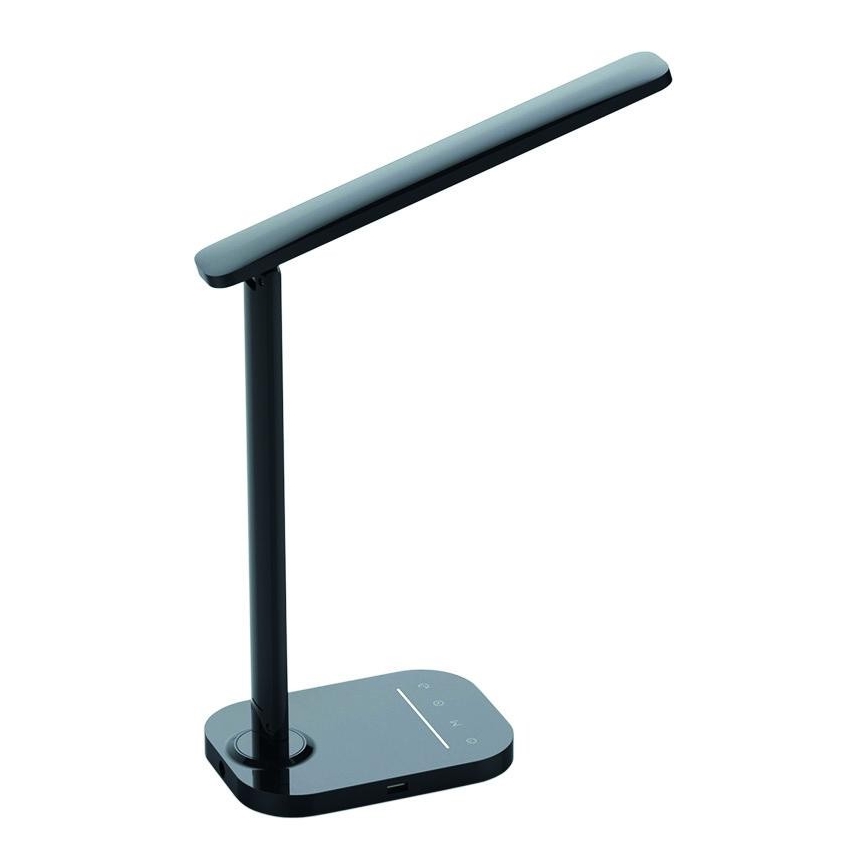 LED bordlampe med touch-funktion og USB-port dæmpbar KIARA LED/7W/230V sort