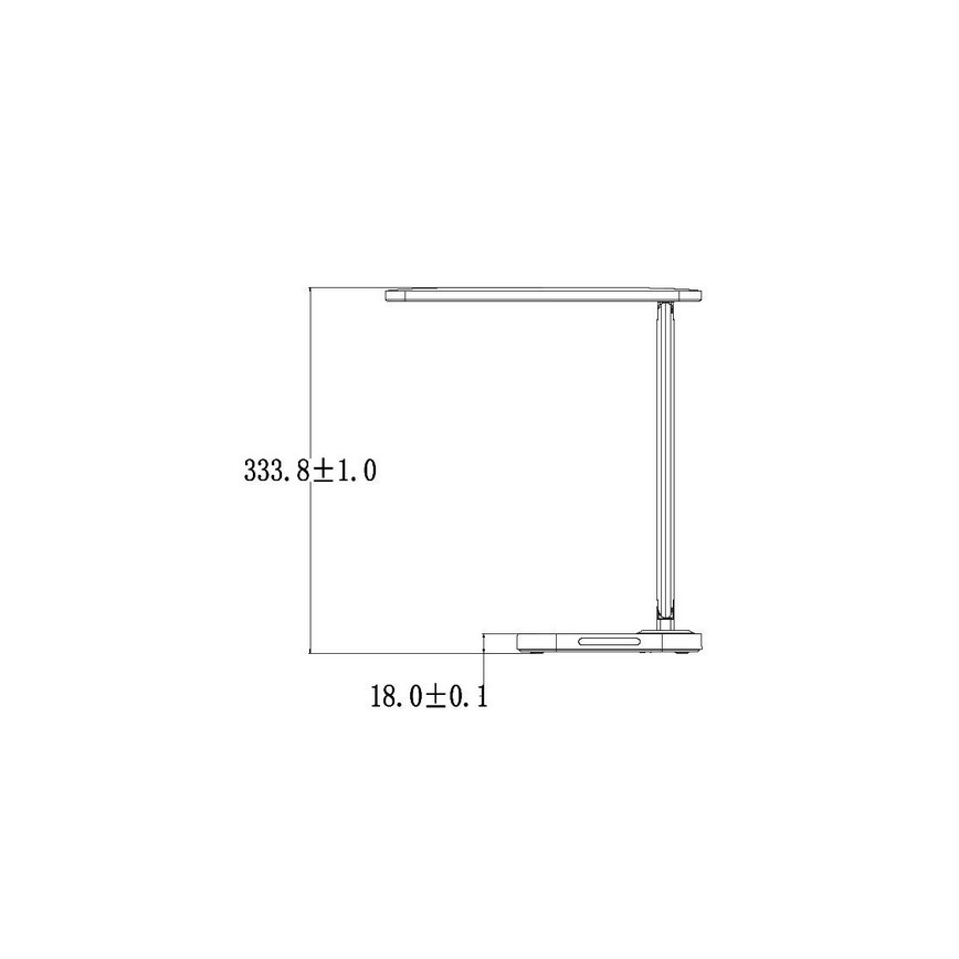 LED bordlampe med touch-funktion og USB-port dæmpbar KIARA LED/7W/230V sort