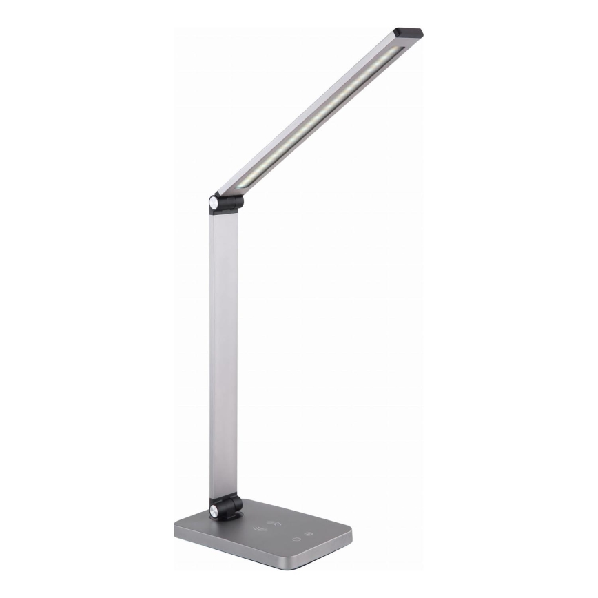 LED bordlampe med trådløs oplader LED/10W/230V mat krom