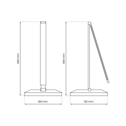 LED bordlampe med trådløs opladning VARIO LED/5W/230V 3000-6000K hvid