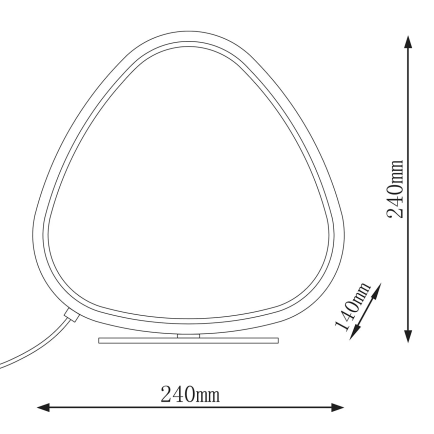 LED-bordlampe PETRA LED/12W/230V 4000K sort