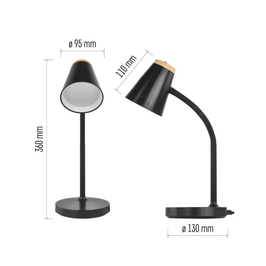 LED-bordlampe TARA LED/4,5W/230V 4000K sort