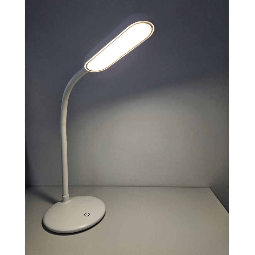 LED bordlampe touch-funktion fleksibel dæmpbar  LED/6W/5V USB 1200 mAh hvid