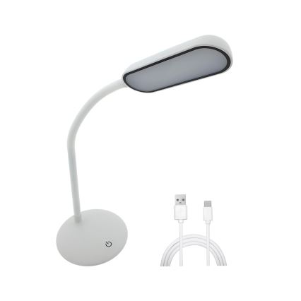 LED bordlampe touch-funktion fleksibel dæmpbar  LED/6W/5V USB 1200 mAh hvid