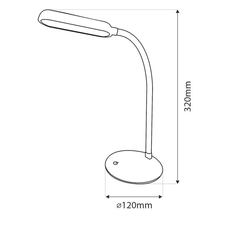 LED bordlampe touch-funktion fleksibel dæmpbar  LED/6W/5V USB 1200 mAh hvid