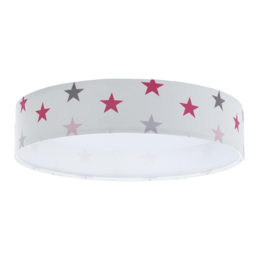 LED Børne loftlampe GALAXY KIDS LED/24W/230V stjerner hvid/lyserød/grå