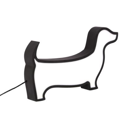 LED Børne skrivebordslampe DOG LED/12W/230V sort